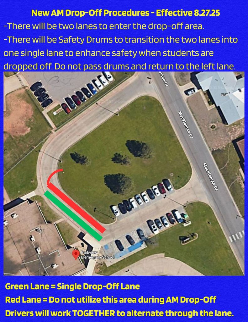New AM Drop-Off Procedures