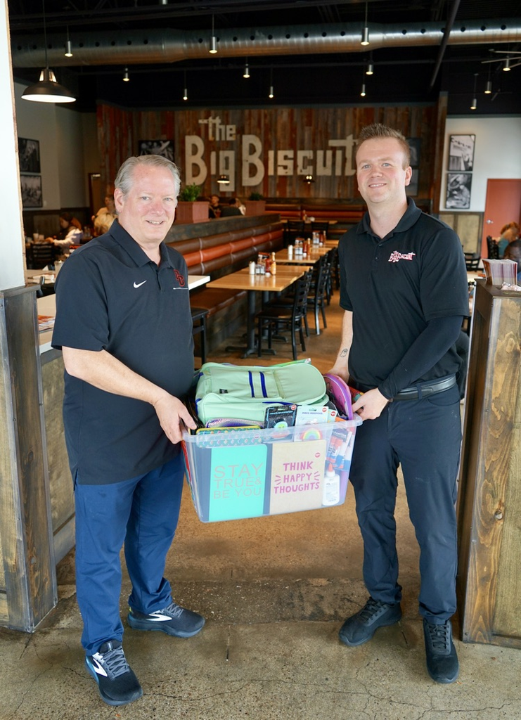 Big Biscuit school supply donation