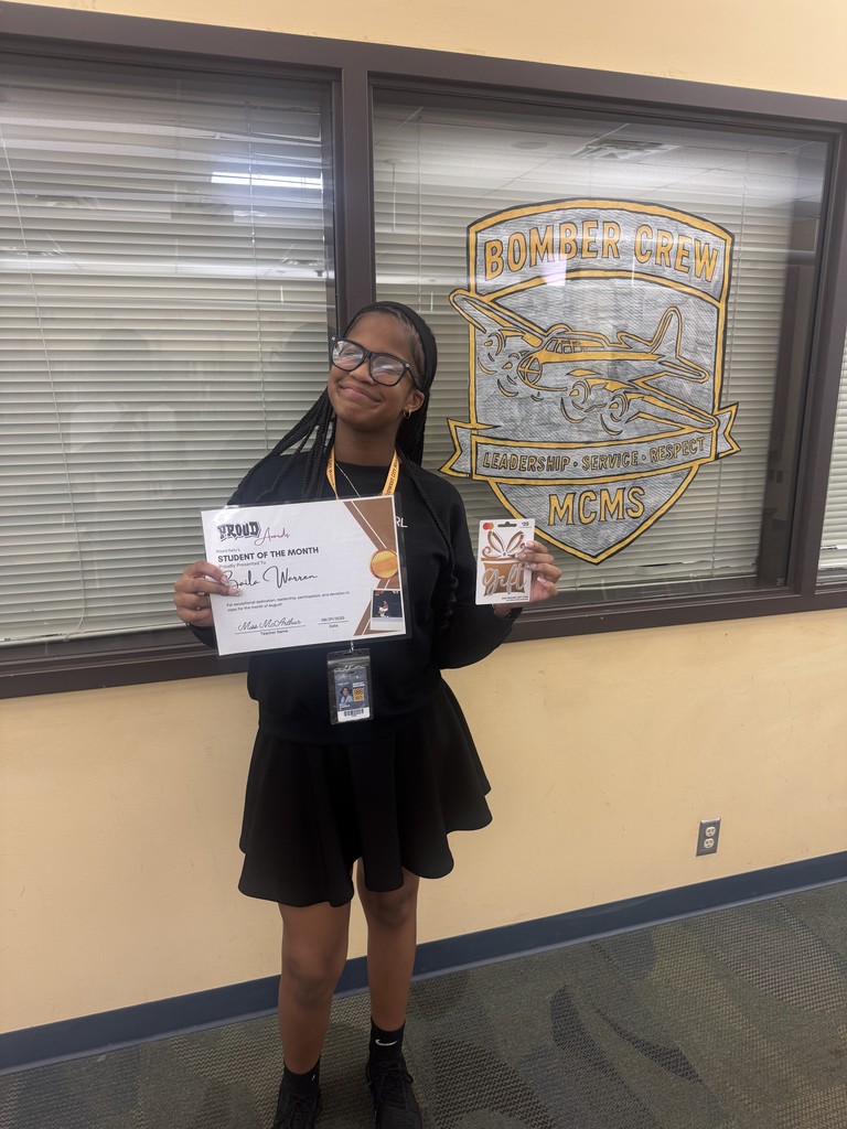 👏 6th Grade – Baila Warren Baila participates in every class discussion and activity while showing leadership in every way.
