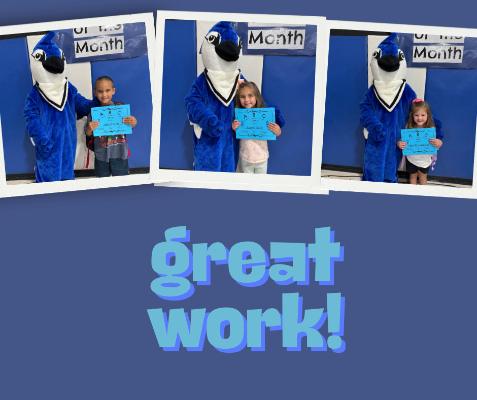 Pictures of September Students of the Month.