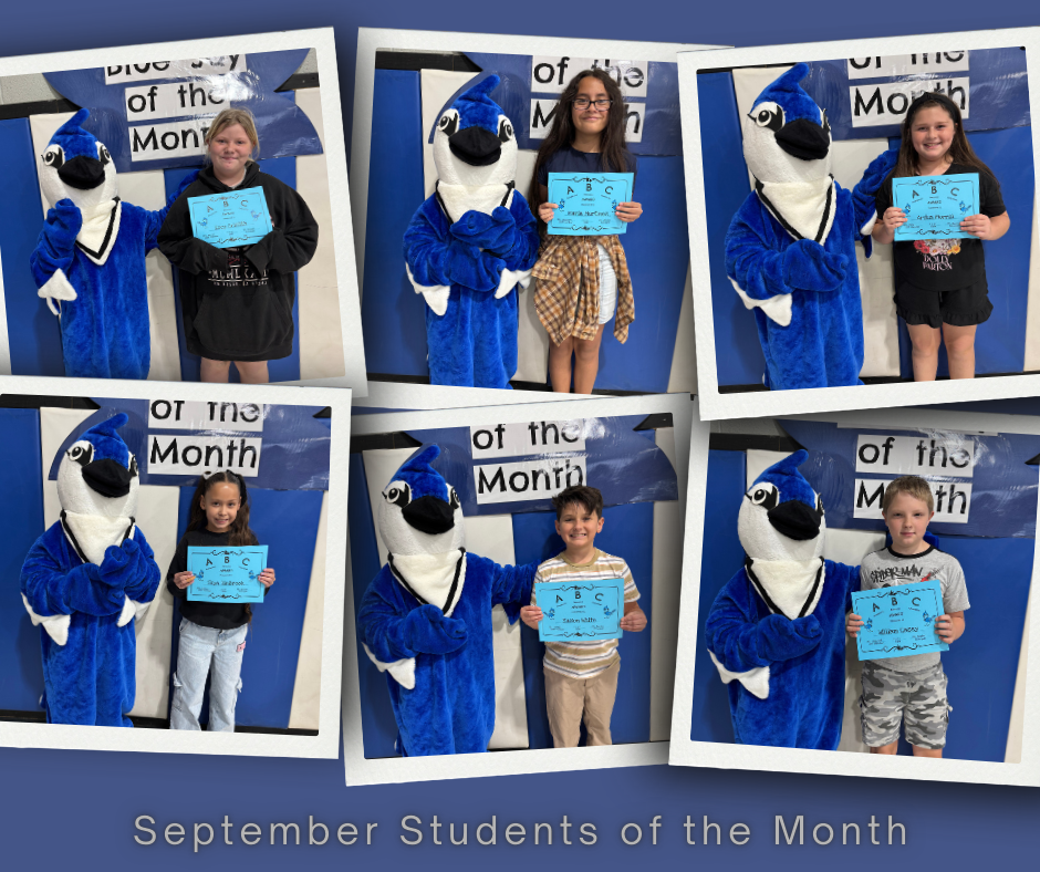 Pictures of September Students of the Month.