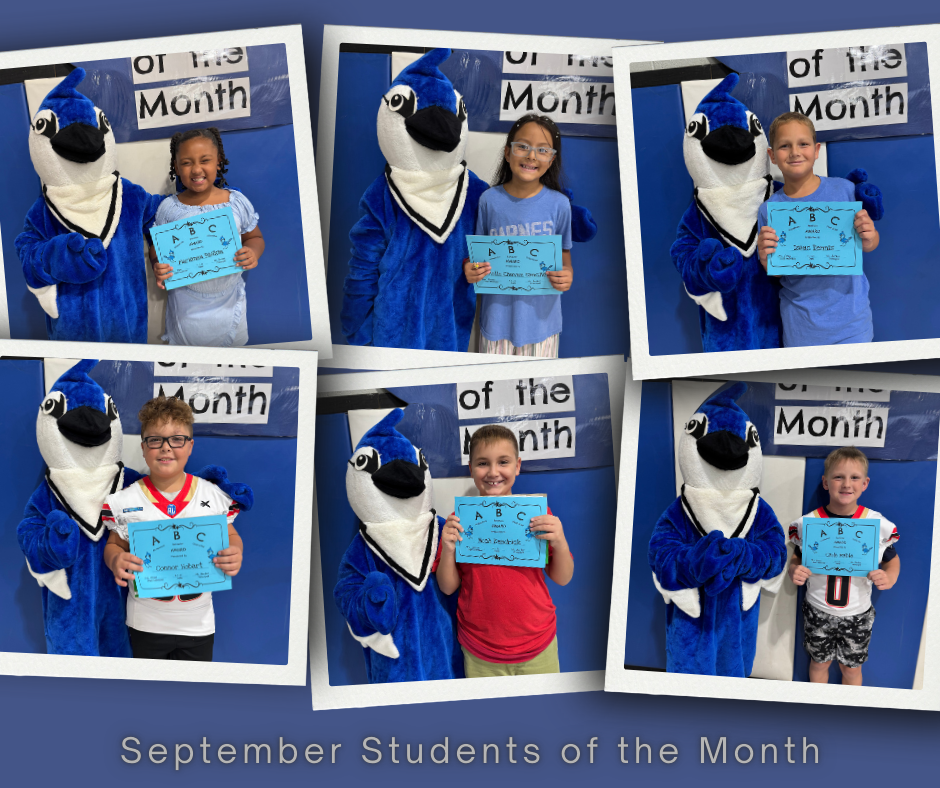 Pictures of September Students of the Month.