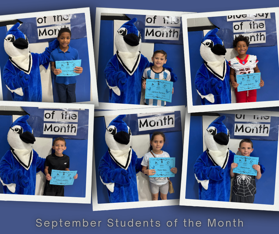 Pictures of September Students of the Month.