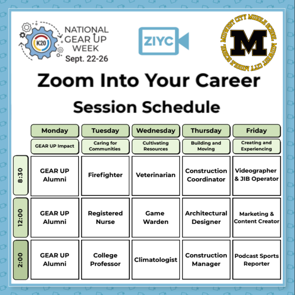 Zoom into your career session schedule