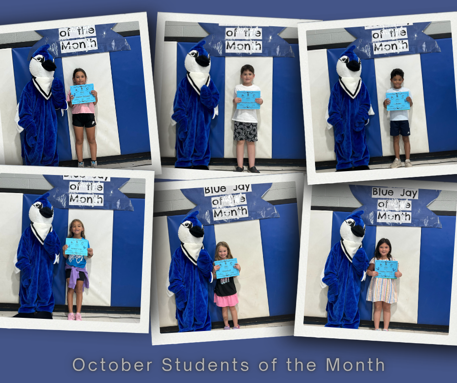Pictures of October's Students of the Month.