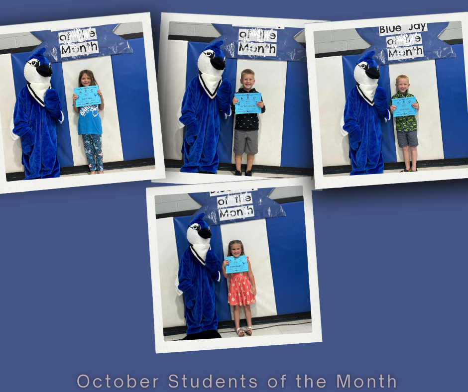 Pictures of October's Students of the Month.