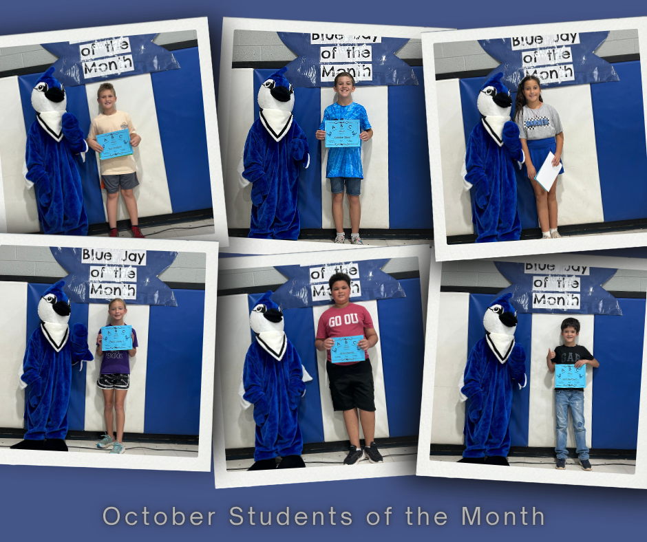 Pictures of October's Students of the Month.