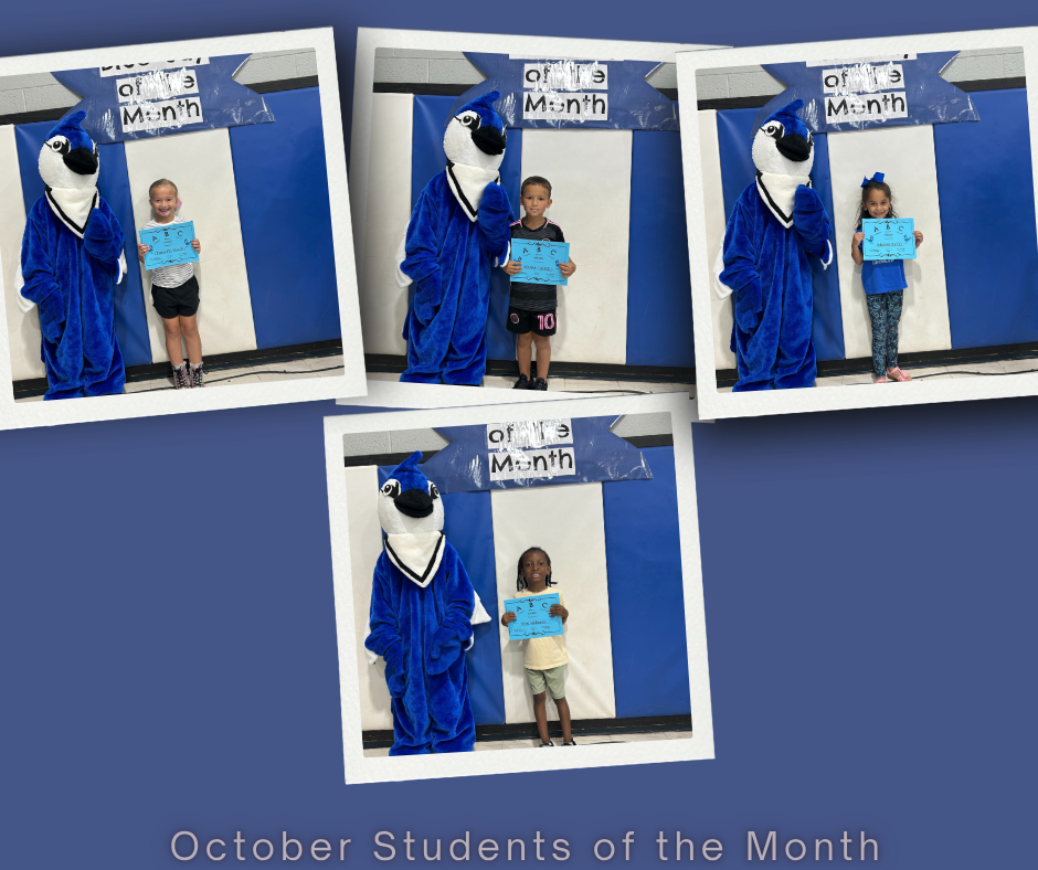 Pictures of October's Students of the Month.