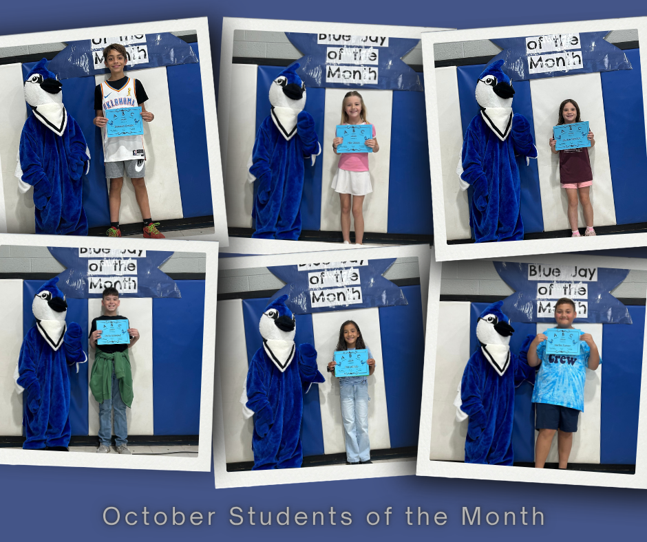 Pictures of October's Students of the Month.