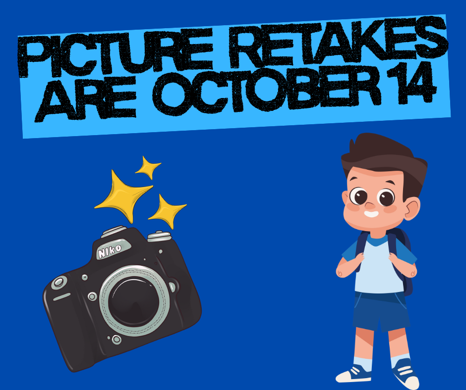 Picture retakes are October 14 graphic.