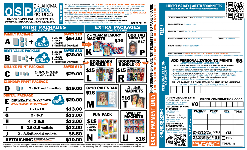 Picture order form.