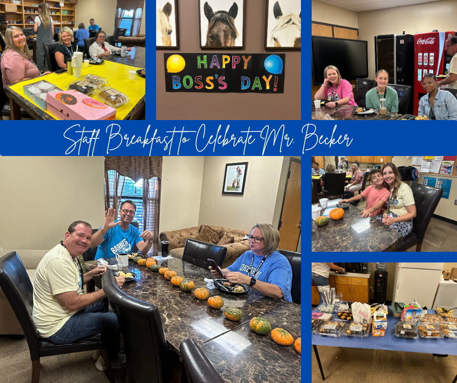 Images of staff breakfast for Principal Day.