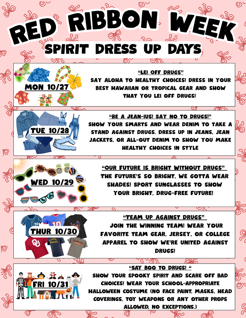 Red Ribbon Week Dress Up Days