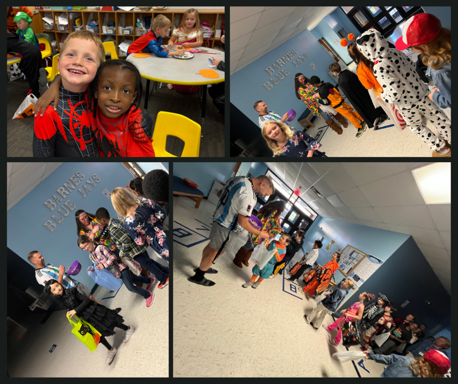 Images of students and staff dressed as their favorite characters.