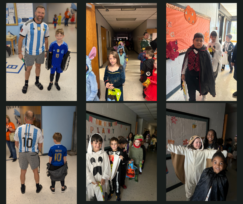 Images of students and staff dressed as their favorite characters.
