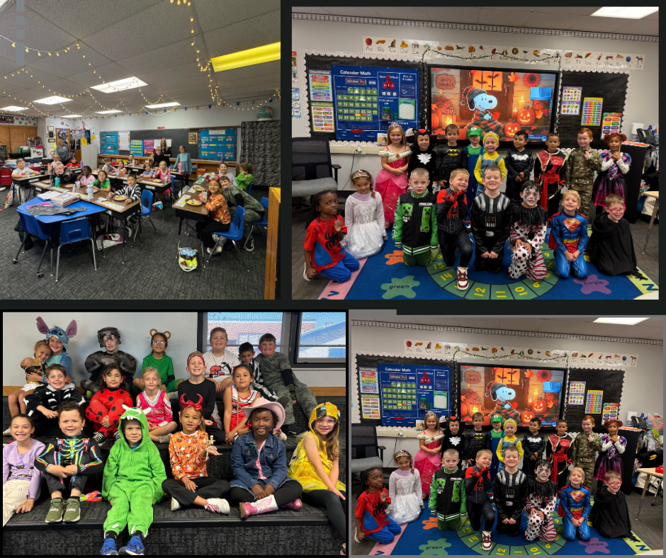 Images of students and staff dressed as their favorite characters.