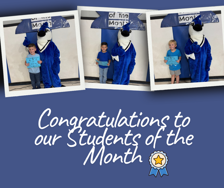 Images of students chosen for student of the month.