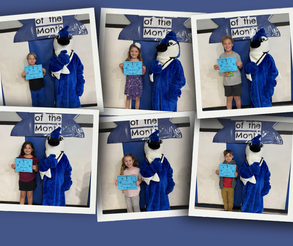 Images of students chosen for student of the month.