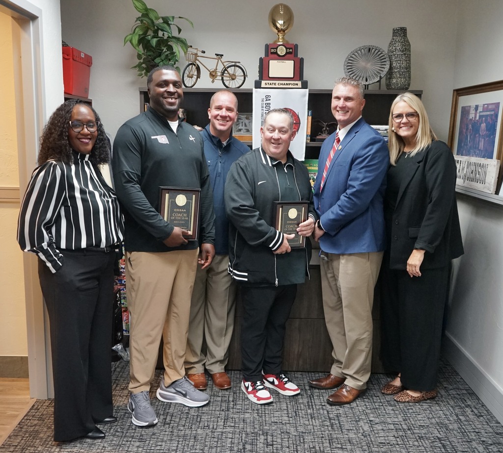 Big congratulations to Coaches Mike Dunn and Cameron Couch from Carl Albert High School! Both were honored today by the Oklahoma Secondary School Activities Association (OSSAA) as part of an elite group of 26 coaches across the state recognized for excellence in their sport during the 2024-2025 school year. Coach Mike Dunn was named the Overall Coach of the Year for Football, and Coach Cameron Couch was named the Boys Track Coach of the Year! Way to represent Mid-Del! #OneDistrictOneFamily #mdpurpose
