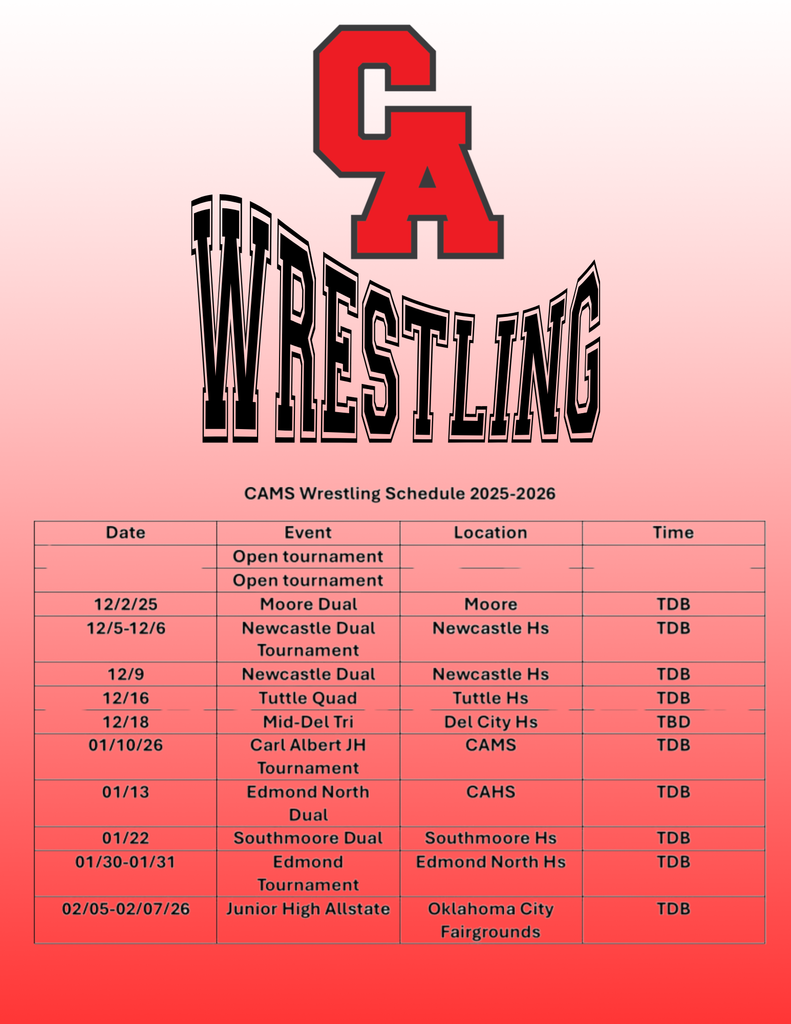 25-26 Wrestling Schedule
