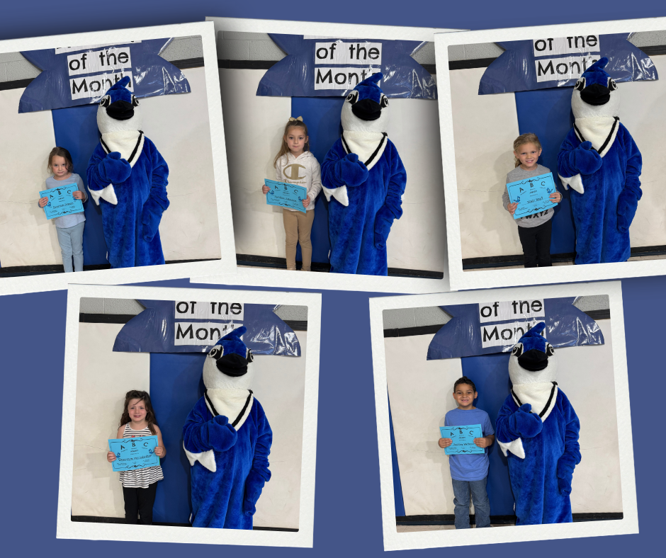 Images of students chosen for student of the month.