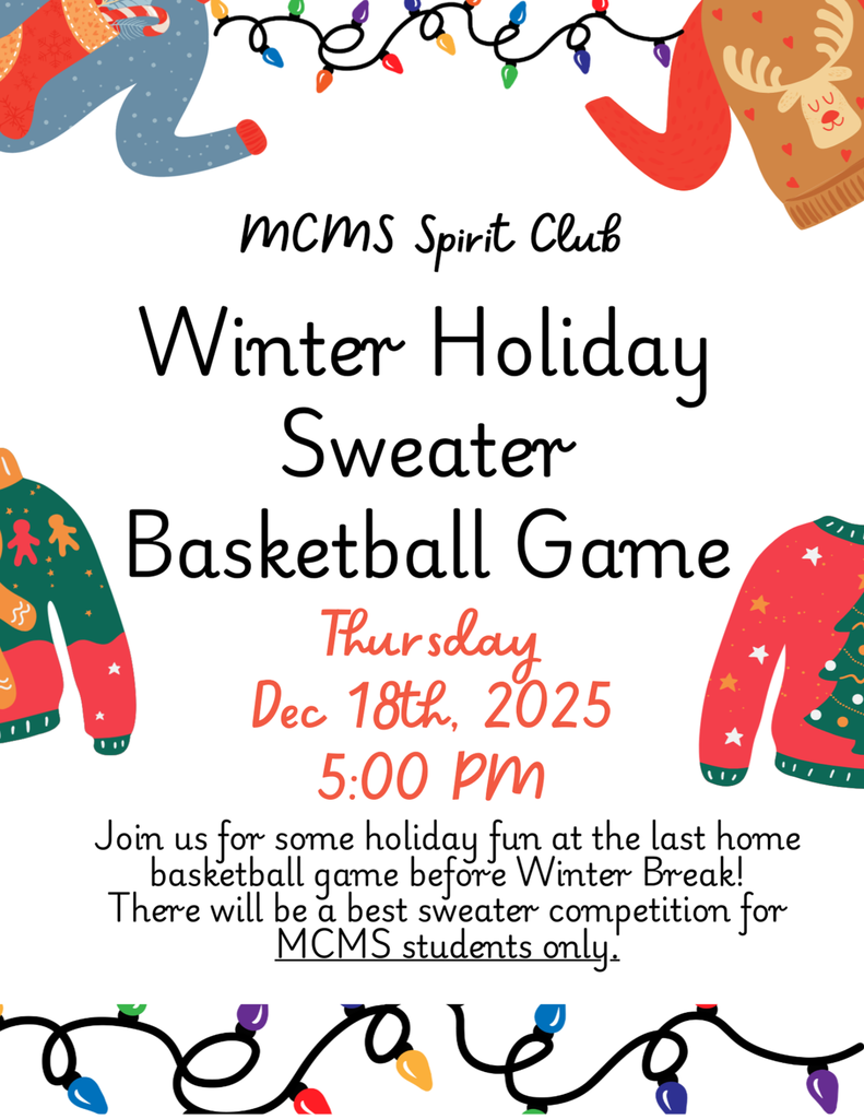 Spirit Club Winter Holiday Sweater Basketball Game
