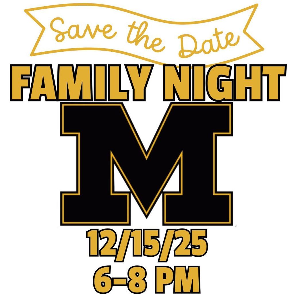 Save the date. Family Night 12/15/25 6-8PM