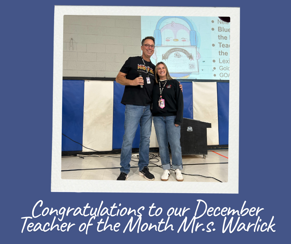 Image of Mrs. Warlick with Mr. Becker.