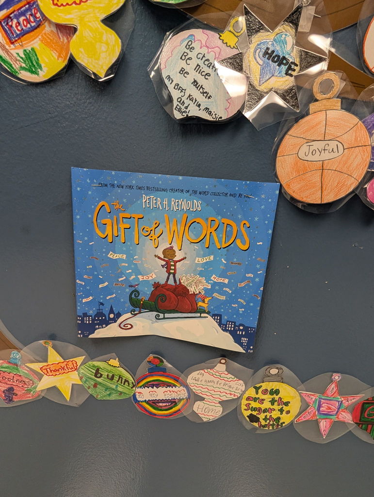 Image of Bluejays positive words display.