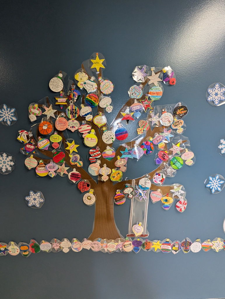 Image of Bluejays positive words display.