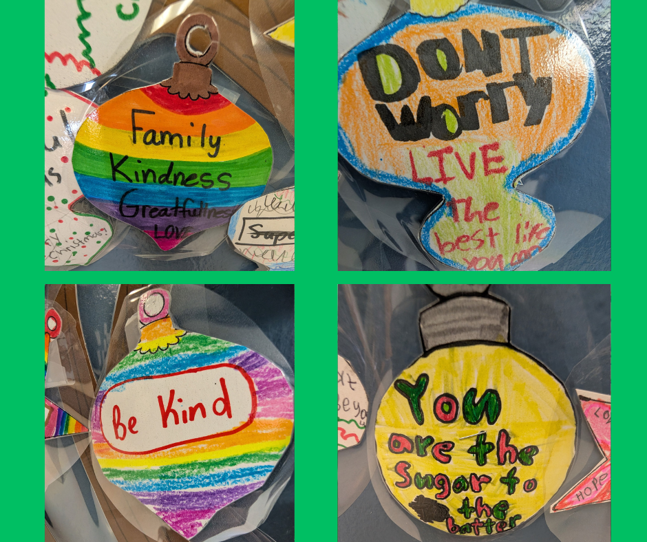 Image of Bluejays positive words display.