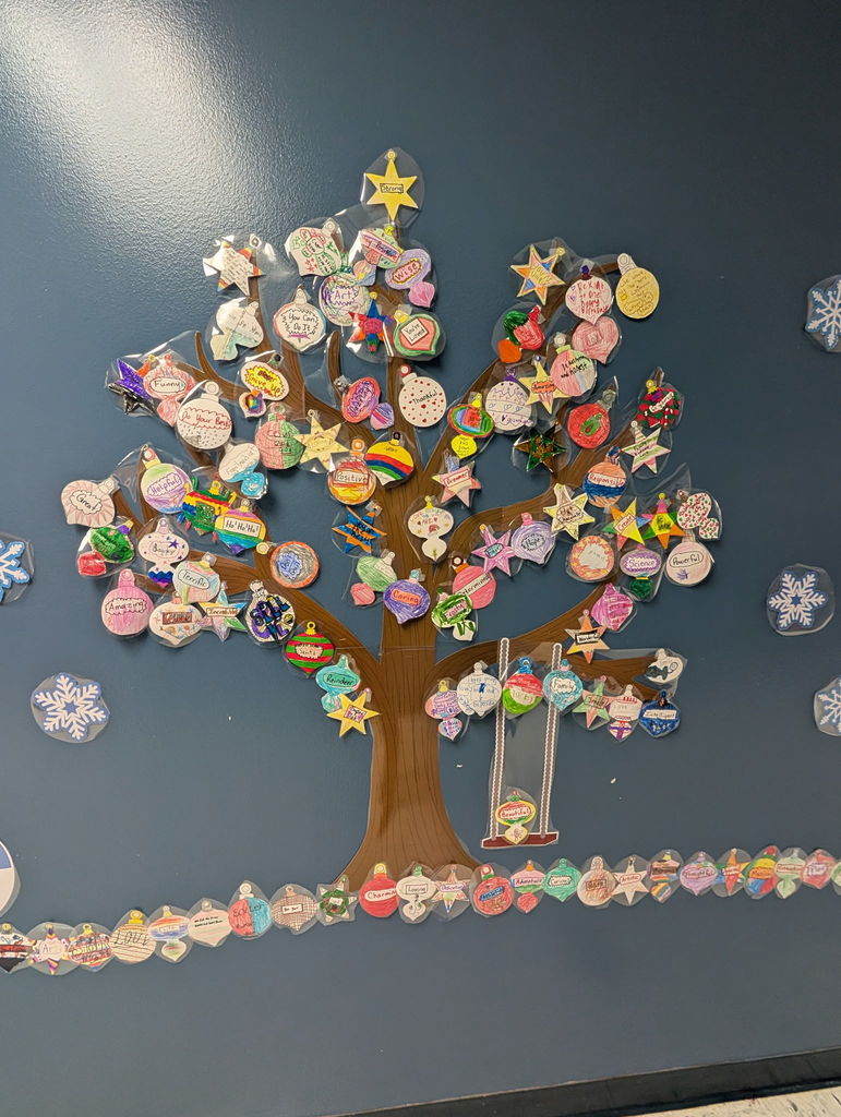 Image of Bluejays positive words display.