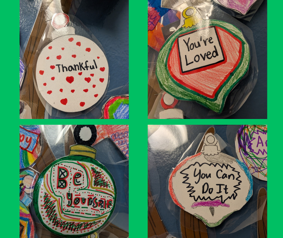 Image of Bluejays positive words display.