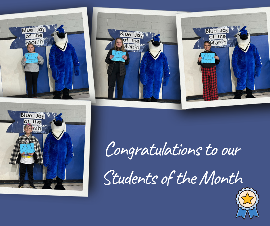 Images of Barnes Students of the month for January.