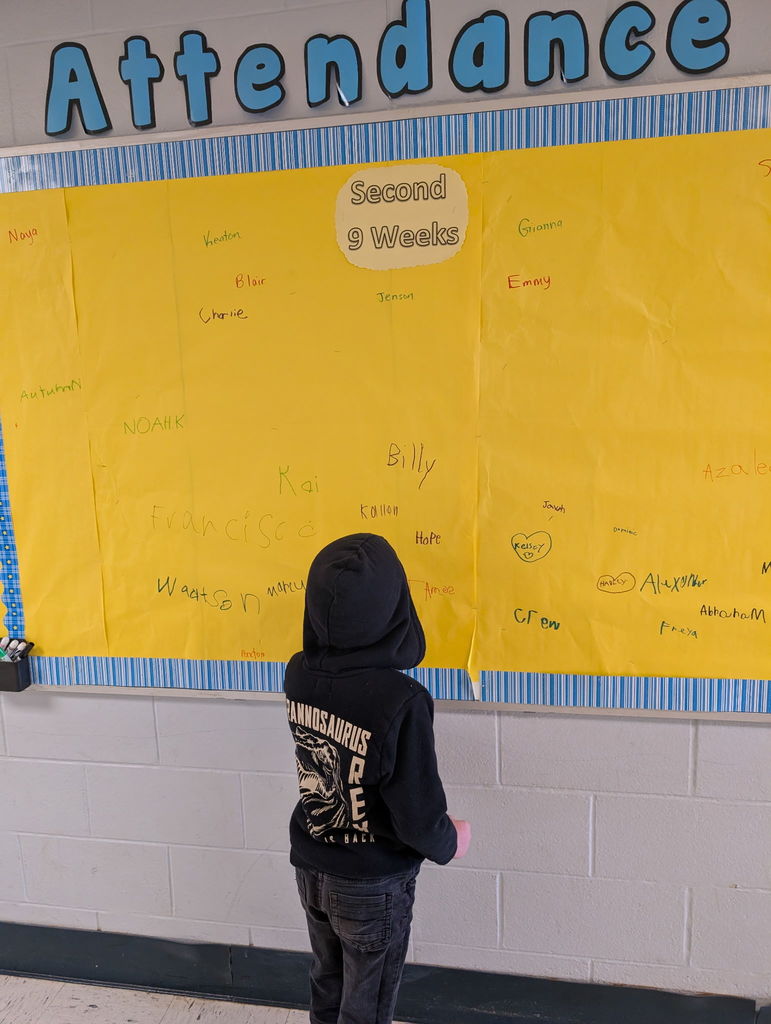 Image of students signing the Attendance Board.
