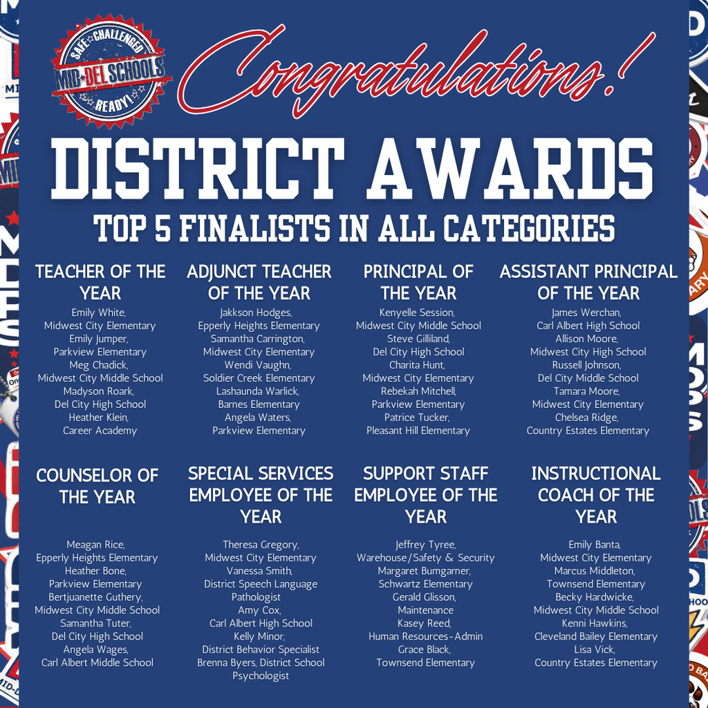2025-2026 District Award Finalists