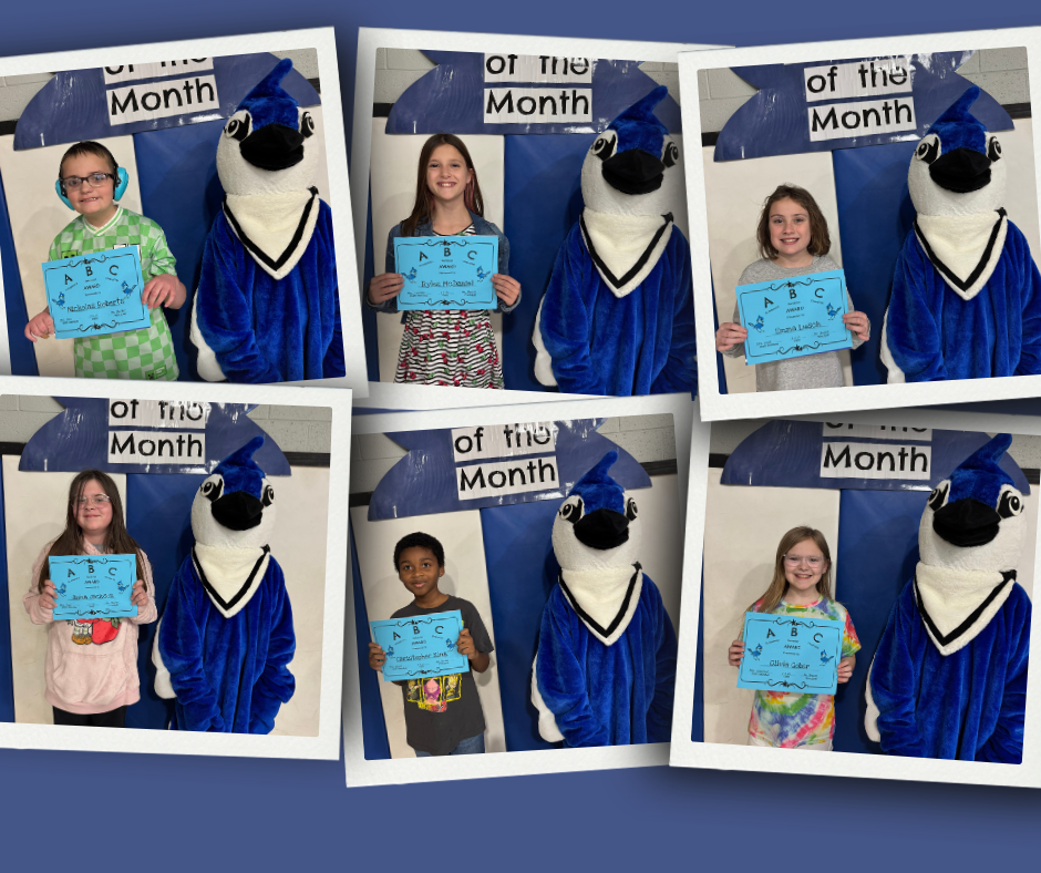 Images of February Students of the Month.