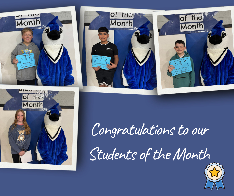 Images of February Students of the Month.