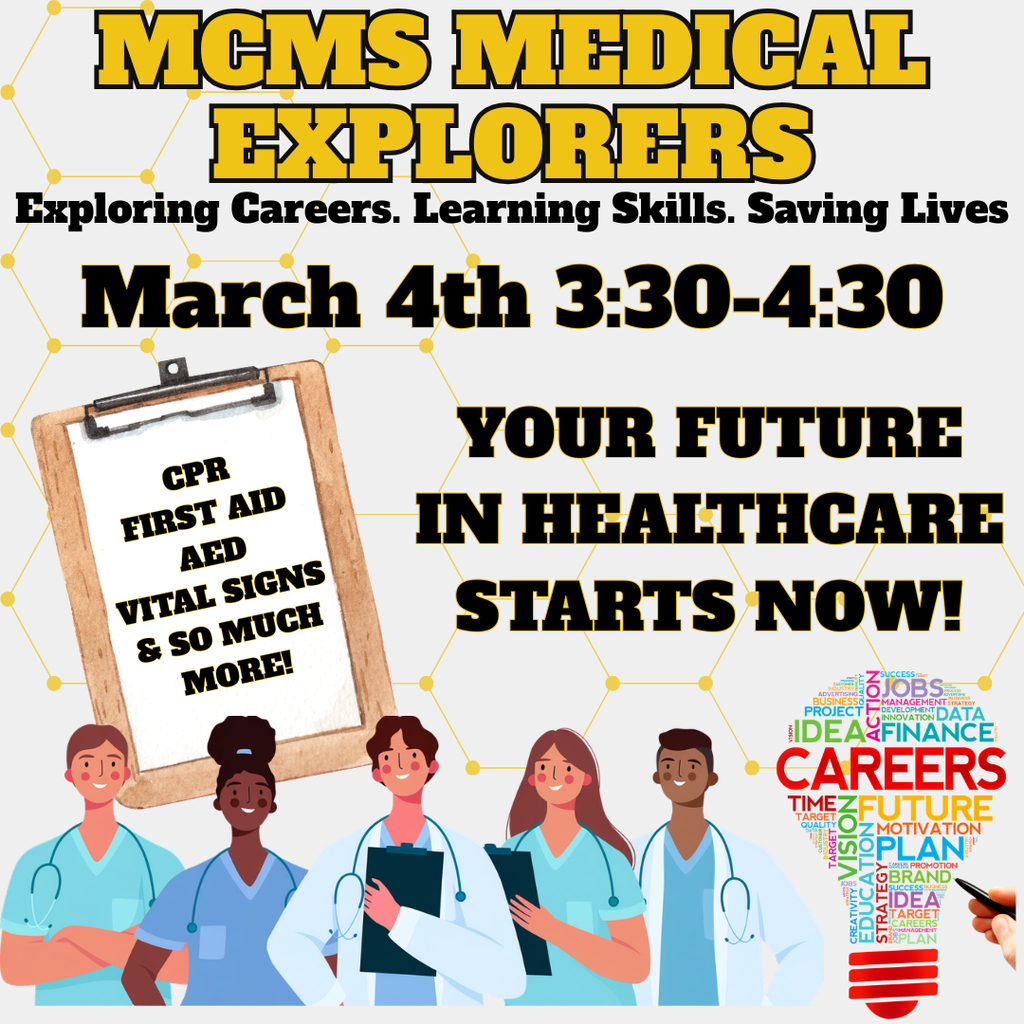 drawing of a group of 5 medical professionals smiling