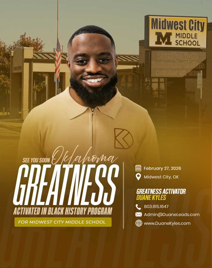 Duane Kyles with Midwest City Middle school in the background