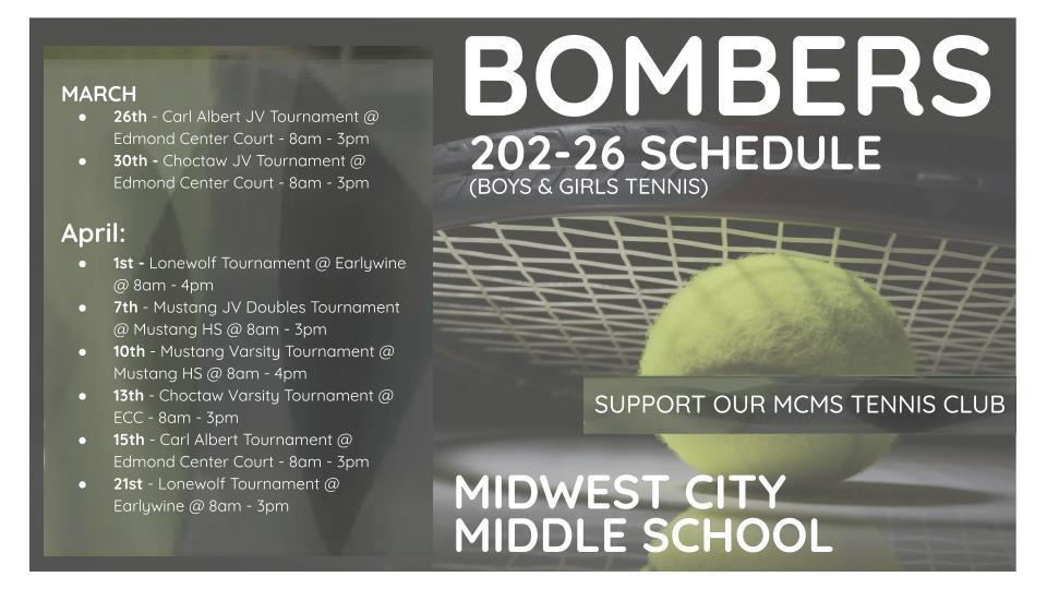 Tennis Schedule