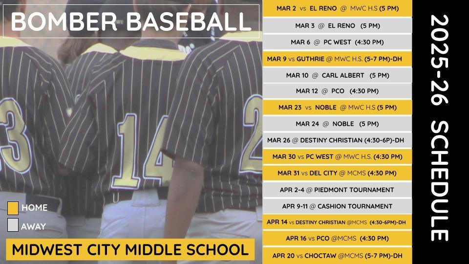 Baseball Schedule