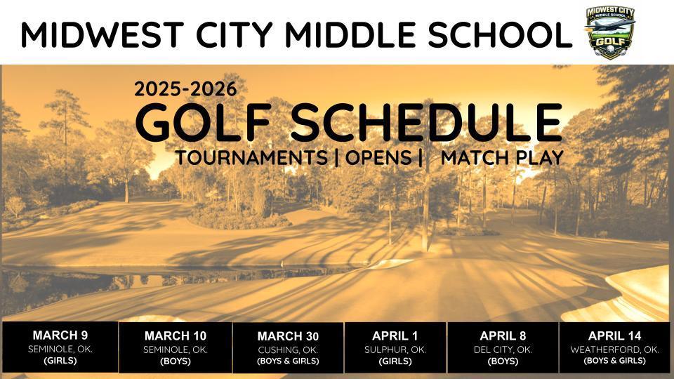 Golf Schedule