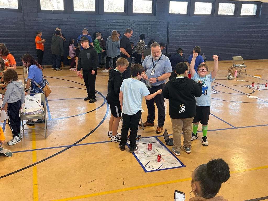 Image of students at the Botball competition.  