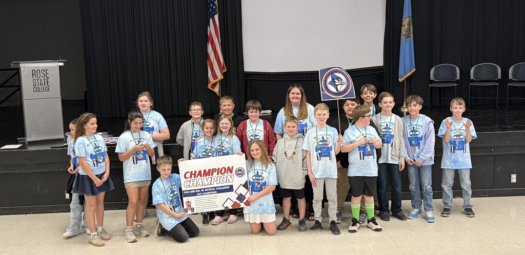 Image of students at the Botball competition.  