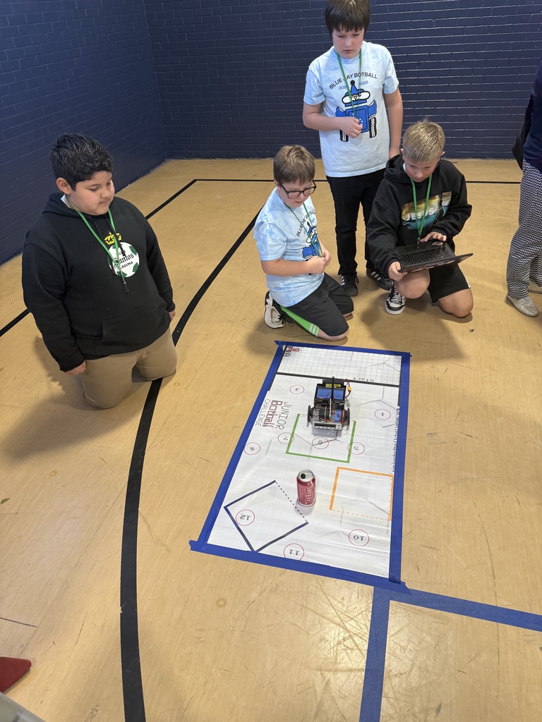 Image of students at the Botball competition.  