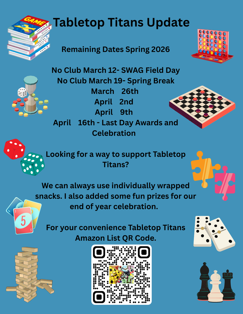 Updated Tabletop Titans Schedule