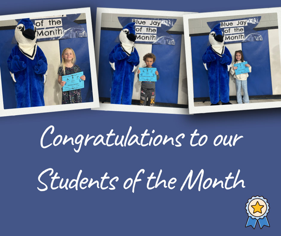 Images of our Students of the Month for March.  