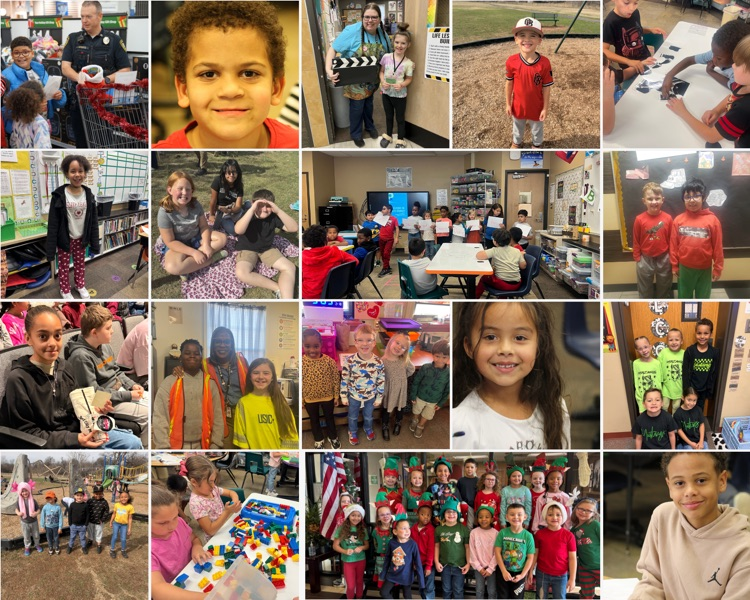 collage of student pictures from the year.