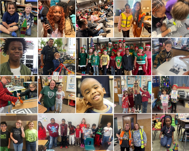 Photo collage of students from the year